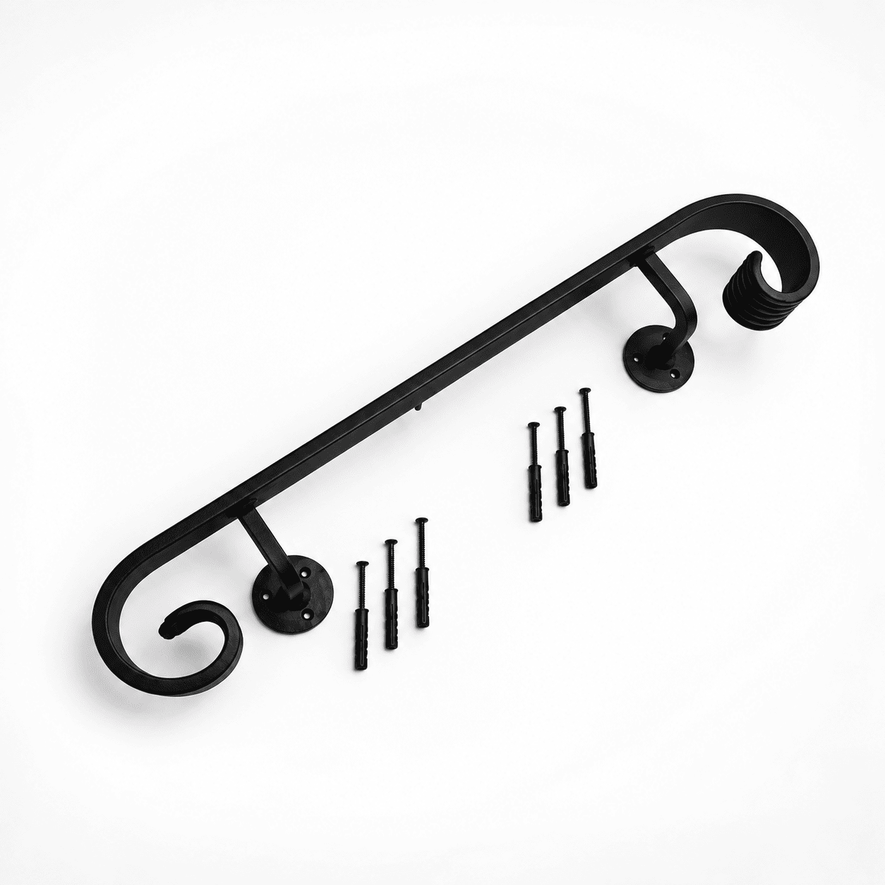 Safety Grab Rail Iron Metal Handrail in Black